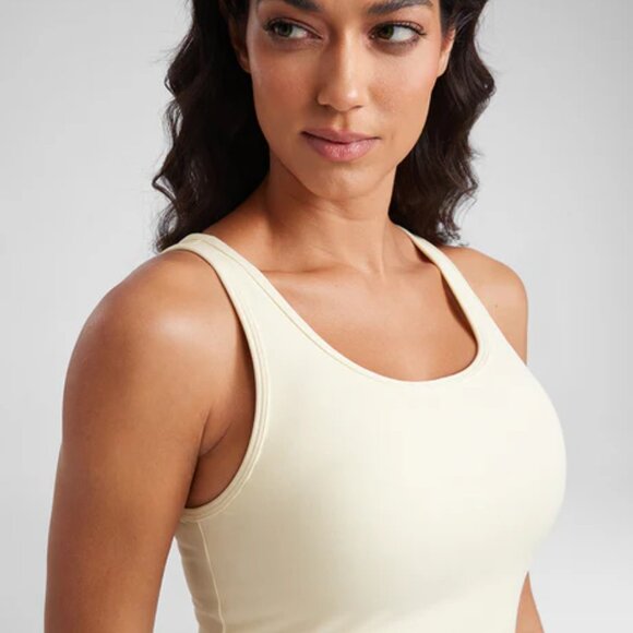 Butterluxe Double Lined Scoop Neck Tank - Gloam Yellow - Picture 2 of 4
